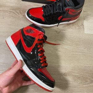 Jordan 1 Retro High OG Patent Bred size